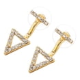thumbnail image 4 of Pendientes colgantes geométricos de circonita cúbica para boda, pendientes colgantes para novia, joyería llamativa para Navidad, boda, 4 of 8