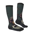 thumbnail image 3 of Picia Women Crew Soft Moisture-wicking Socks Stylish Avian Gathering Pattern Design Cotton Socks, One Size fit All, 3 of 9