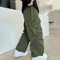 thumbnail image 5 of Delliss Cargo Pants Wide Leg Boys Summer Elastic Waist Quick-Dry Sports Pants Outdoor Lightweight Trousers 6-16 Years, 5 of 5