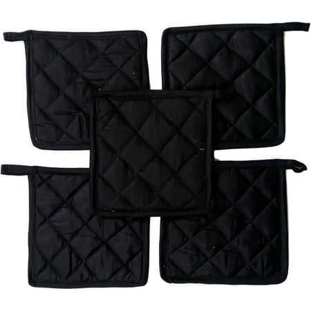 

Pot Holder 100% Cotton Machine Washable Heat Resistant Kitchen Gift Set (Pack of 10 Size 8 X 8Inch Navy Blue )