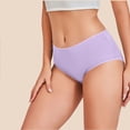 thumbnail image 2 of LNWUY Cotton Hipster Panties for Women Mid Rise Underwear Soft Breathable Cheeky Full Coverage Ladies Briefs Purple S, 2 of 7
