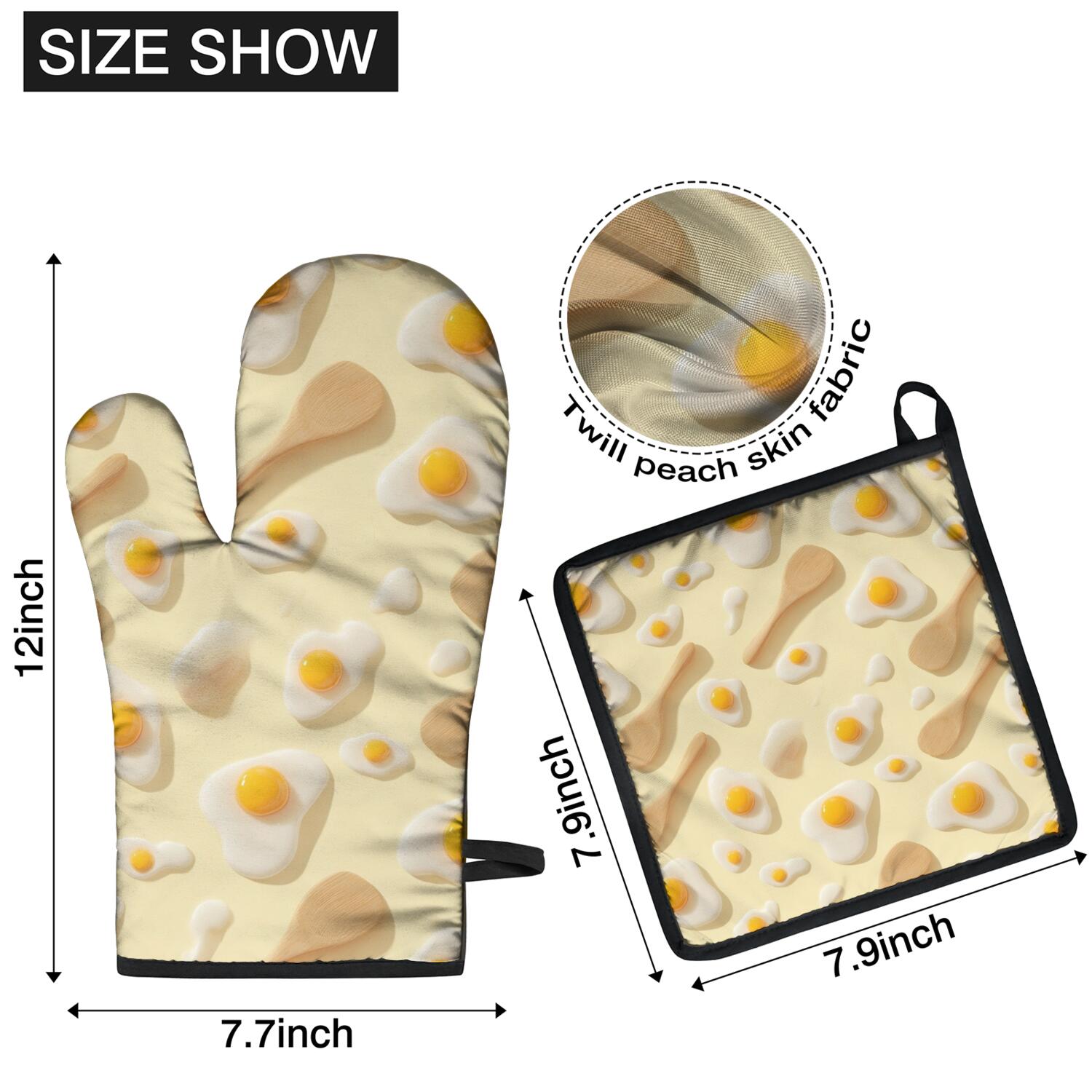 Oven Mitts and Pot Holders Set Of 4, Heat Resistant Kitchen Gloves with Non-Slip Grip, Hanging Loop, Soft Cotton Lining for Baking, Cooking, Grilling, Barbecue