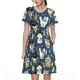thumbnail image 1 of Balery Winter Animal Friends Vestidos sueltos de manga corta para mujer, vestidos de verano 2025, vestidos casuales de corte A con vuelo., 1 of 6
