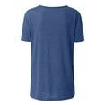 thumbnail image 5 of ALLLIST Solid Womens Spring Tops Short Sleeve V-Neck Blue T-Shirts Blouse for Women, 5 of 8