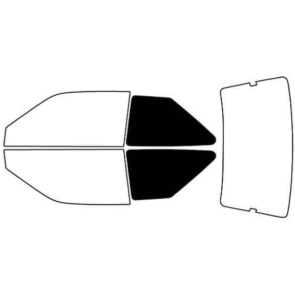 Rvinyl Window Tint Kit Compatible with Ford Escort 1991-1997 (Coupe) - Back Precut Kit - 5%