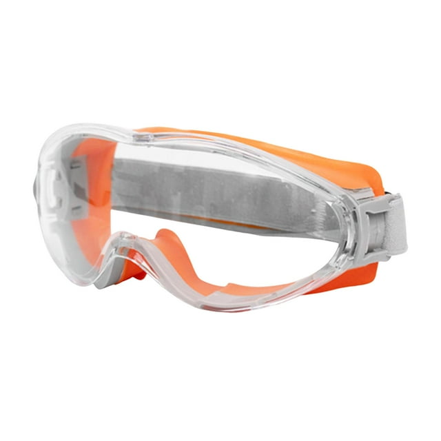 yuksok Safety Goggles Clear Lens for Adults for Industrial Spraying Scientific Work Orange