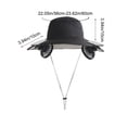 thumbnail image 4 of FEOLGEHLY Solar Fan Hat, UV Protection Sun Hat with Cooling Fan, Solar & USB Charging Breathable Fisherman Hat Wide Brim Neck Flap Waterproof for Fishing Hiking Gardening Outdoor, Black, 4 of 7