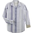 thumbnail image 1 of Tasso Elba - Camisa con botones de lino vertical para hombre, azul, pequeña, 1 of 1