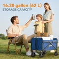 thumbnail image 4 of Outsunny Small Collapsible Folding Wagon Cart, Utility Garden Cart, Blue, 4 of 10