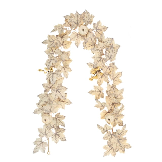 Guirnalda de hojas de arce para Halloween, 1,75 m, reutilizable, para colgar en la pared, para ventanas, interiores y exteriores, dormitorios Estilo D
