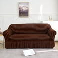 thumbnail image 1 of Nvzi Sofa Cover for sofas Stretch Couch Covers for Living Room Easy Fit Washable Furniture Sofa Protector with Skirt,1 Piece (Brown Dark Khaki,2 Seat), 1 of 4