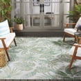 thumbnail image 2 of SAFAVIEH Courtyard Jaylen Botanical Indoor/Outdoor Area Rug, Ivory/Green, 9' x 12', 2 of 12