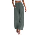 thumbnail image 2 of Vmvidoty Women Wide Leg Pants High Waist Flowy Casual Loose Fit Trousers for Lounge Travel Daily Office Wear Navy S, 2 of 7