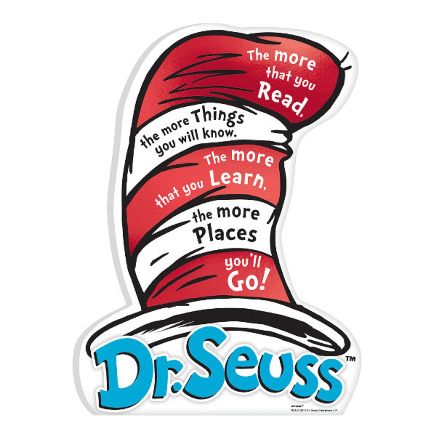 Dr. Seuss Cat in the Hat Birthday Party Decoration Mini Message Cardboard  Sign - Walmart.com