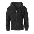 thumbnail image 3 of Chiccall Lightweight Cardigan Sweaters for Men Full Zip Hooded Cardigans Fuzzy Textured Warm Sweater with Pocket, 3 of 7
