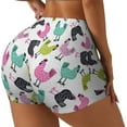 thumbnail image 2 of Sigee Funny Chicken Print Women's High Waist Workout Shorts - Squat Proof, Tummy Control, Yoga and Gym Activewear-, 2 of 9