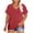 A-Red, variant on Plus Size Women's Loose Fit Cotton V-Neck T-Shirts Casual Short Sleeve Summer Basic Tops Available in L to 5XL