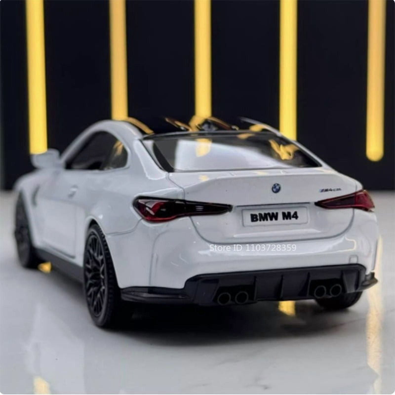 1:36  BMW M4 CSL M3 1987 Miniature Cars Alloy Diecast Doors Opened Pull Back Rubber Tires Ornament Toys for Kids Gifts