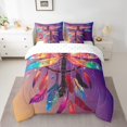thumbnail image 2 of Dragonfly Comforter Set Queen Size with Sheets -7 Pieces Bed in a Bag Dreamcatcher Tribal Feather Bedding Sets,Bohemian Dream Catchers Bed Set with Comforter,Sheets,Pillowcases & Shams, 2 of 5