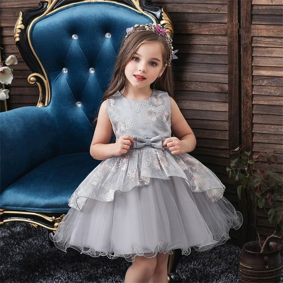 Girls Fashion Casual Birthday Dress Girls Kids Girls Fancy Dress 3T