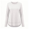 thumbnail image 7 of SAWOBUUN Womens Workout Tops Long Sleeve Crew Neck Athletic Running Shirts Active Wear Tee for Fall Winter, 7 of 7