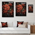 thumbnail image 4 of Designart "Noir Poinsettia Flowers II" Floral & Botanical Print on Natural Pine Wood, 4 of 5