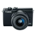 thumbnail image 1 of Canon EOS M100 Mirrorless Camera w/ 15-45mm Lens - Wi-Fi, Bluetooth, and NFC Enabled (Black) (International Model), 1 of 4