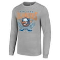 thumbnail image 2 of Men's Starter Heather Gray New York Islanders '80s Inspired Team Logo Long Sleeve T-Shirt, 2 of 3
