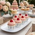thumbnail image 4 of Panificio 2 oz Round Vintage Floral Paper Medium Baking Cup - Pleated - 2 1/4" x 2 1/4" x 1 1/2" - 200 count box, 4 of 7