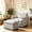 Gray, variant on RIAFUN Single Armchair with Ottoman, Modern Corduroy Cloud Couch with Convertible Chaise, Oversized 56" Deep Seat Upholstered Sofa Set, Comfy Modular Small Space Furniture for Living Room, Yellow