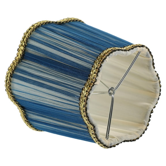 FELTECHELECTR 1Set Fabric Pleated Lampshade Dark Blue for Home Decorative Lighting Fixtures