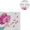 thumbnail image 5 of Coolnut Mermaid with Fishes Bath Shower Curtain Liners 60x72in 100% Polyester Waterproof Bath Curtain with Hooks, 5 of 5
