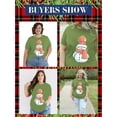 thumbnail image 4 of XCHQRTI Christmas Tree Shirt for Women Plus Size Tshirt Short Sleeve Graphic Top, 4 of 11