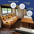thumbnail image 5 of CHAQLIN RV Furniture Protector Stain Protection Universal, Compatible with Motorhome Camper Jackknife Sofa Bed Slipcovers(Sunflower Musical Note), 5 of 7