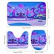thumbnail image 3 of Cosmonious High-theme 4-Piece Shower Curtain Set with Rugs, Waterproof Bathroom Decor Set Includes Bath Mat, U-Shaped Rug, Toilet Lid Cover and Curtain with Hooks, 3 of 6