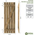 thumbnail image 2 of Ekena Millwork 19 1/2"W x 72"H Americraft Five Board (2 Batten) Exterior Real Wood Spaced Board-n-Batten Shutters w/ Z-Bar (Per Pair), Starless Night Blue, 2 of 10
