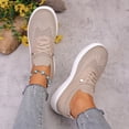thumbnail image 5 of Barefoot Shoes Womens Lightweight Slip On Walking Shoes Breathable Zero Drop Sneakers for Outdoor Casual Tennis Fashion Khaki 41, 5 of 8