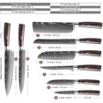 thumbnail image 2 of XITUO Kitchen chef Knife Set,8 Piece High Carbon Stainless Steel Knives Pakkawood Handle, Ultra Sharp Cooking Knife with Knife Sheath & Gift Box (8PCS Chef Knife Set), 2 of 8