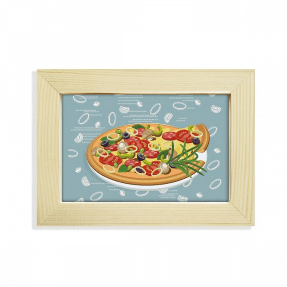 Onion Pizza Italy Tomato Foods Desktop Decorate Photo Frame Picture Art Painting 5x7 inch
