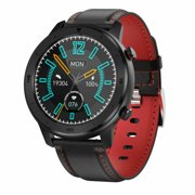DT78 Smart Watch Men IP68 Waterproof 1.3 Inch Full Round Touch Screen Heart Rate Blood Pressure Oxygen Monitor Smartwatch for Android iOS-Red