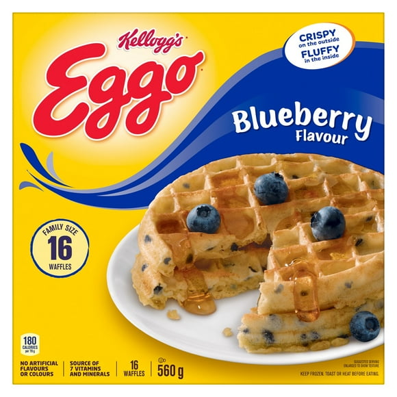 Gaufres EGGO* Saveur de bleuets,  560g (16 gaufres) 560 g, 16 gaufres