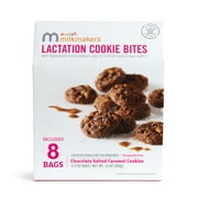Munchkin Milkmakers Lactation Cookie Bites, Chocolate Salted Caramel, Fenugreek Free, 8 Count
