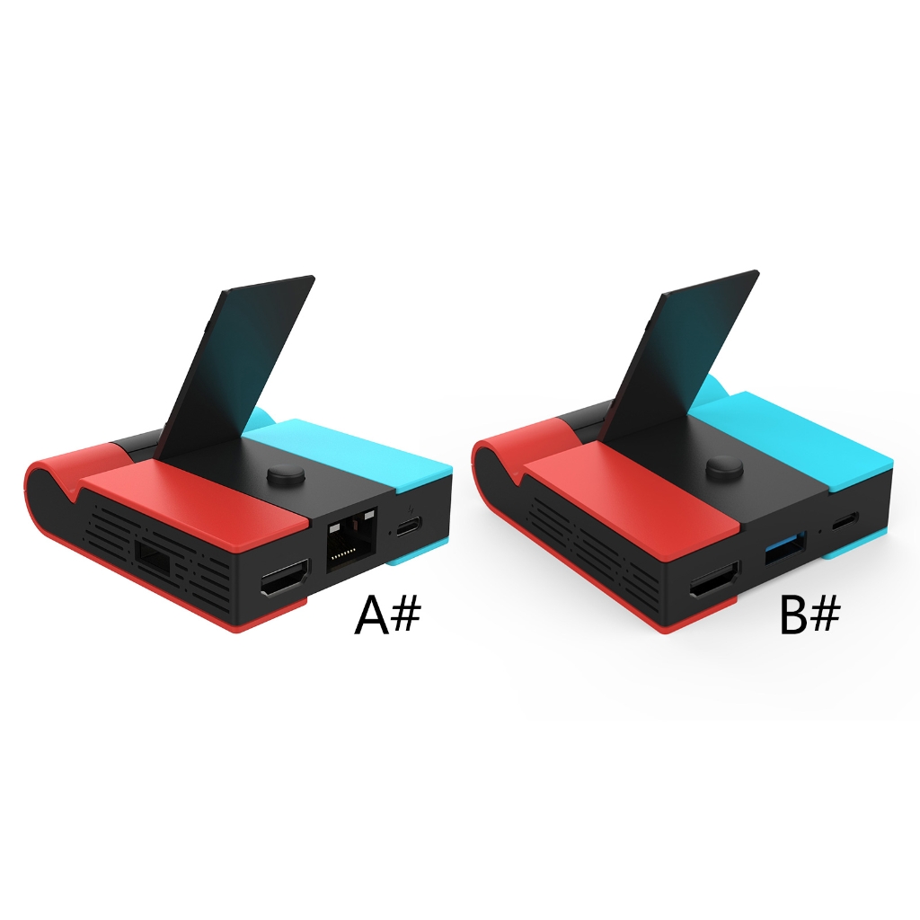lanema USB Adapters Gaming Accessories TV Dock RJ45 Ethernet-4K HDMI-compatible USB3.0 Hub- PD-Charging Docking Station for NS