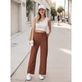 thumbnail image 6 of GIRUNS Cargo Pants For Women Wide Leg Pants Dark Brown XL Baggy Stretchy Streetwear Pants High Waisted Casual Streetwear With Pockets Pants For Women, 6 of 7