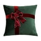 thumbnail image 2 of mfyjkho Funda De Almohada De Terciopelo Con Lazo Para Regalo De Navidad, Con Inserto Para Sofá, Decoración Del Hogar, 45 X 45 Cm (17,71 X 17,71 Pulgadas), 1 Unidad, 2 of 7