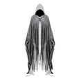 thumbnail image 1 of Disfraz de Halloween Horror Grim Reaper para hombre, disfraz de bruja con capa aterradora para hombre y mujer, capa con capucha para adultos, accesorios de cosplay (gris), 1 of 8