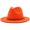 Orange, variant on Fedora Hats for Men Women Felt Jazz Hat Wide Brim Panama Hat with Belt Buckle