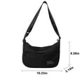 thumbnail image 2 of Xfvqtps Womens Crescent Bag Solid Color Simplicity Adjustable Shoulder Strap Fashion Lightweight Portable Commuting One Shoulder Bag Black, 2 of 5