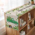 thumbnail image 6 of Table Runners 70 Inches Long Dress Scarves, St. Patrick's Day Farmhouse Coffee/Dining/Kitchen Table Decor, Holiday Table Runner, Green Truck Lucky Shamrocks Flags Retro 13x70 Inch, 6 of 9
