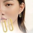 thumbnail image 3 of Pendientes de Joyería plateada cuadrada Minimalista perfecl para Mujer Elegante, 3 of 7